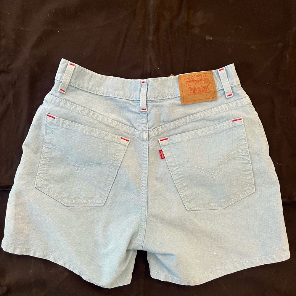 Rare Levi Shorts - Robins egg blue denim - size 8